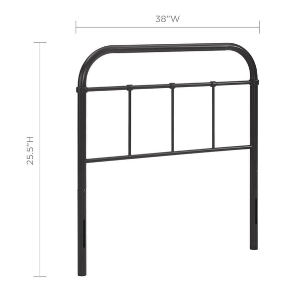 Modway Furniture Serena Twin Steel Headboard by Modway - Vintage-Inspired Farmhouse Design for Timeless Elegance Brown MOD-5534-BRN