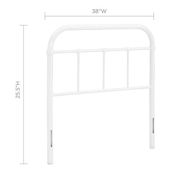Modway Furniture Serena Twin Steel Headboard by Modway - Vintage-Inspired Farmhouse Design for Timeless Elegance White MOD-5534-WHI