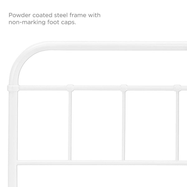 Modway Furniture Serena Twin Steel Headboard by Modway - Vintage-Inspired Farmhouse Design for Timeless Elegance White MOD-5534-WHI