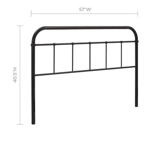 Modway Furniture Serena Full Steel Headboard by Modway - Timeless Farmhouse Charm with Vintage Steel Design & Stability Brown MOD-5535-BRN