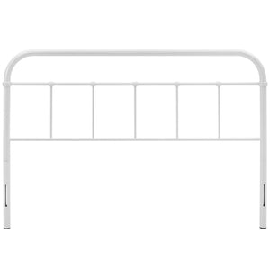 Modway Furniture Serena Full Steel Headboard by Modway - Timeless Farmhouse Charm with Vintage Steel Design & Stability White MOD-5535-WHI