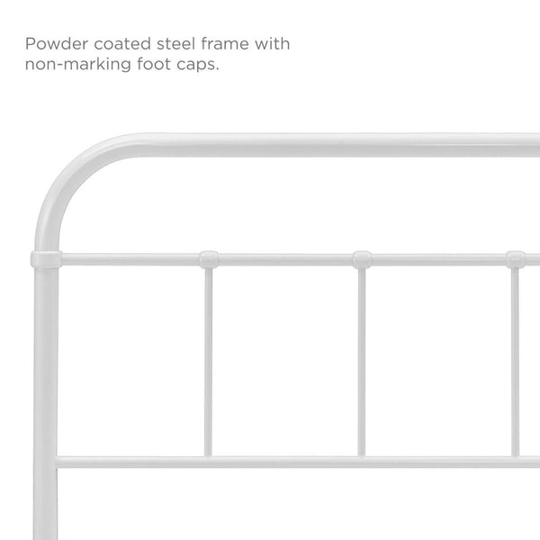 Modway Furniture Serena Full Steel Headboard by Modway - Timeless Farmhouse Charm with Vintage Steel Design & Stability White MOD-5535-WHI