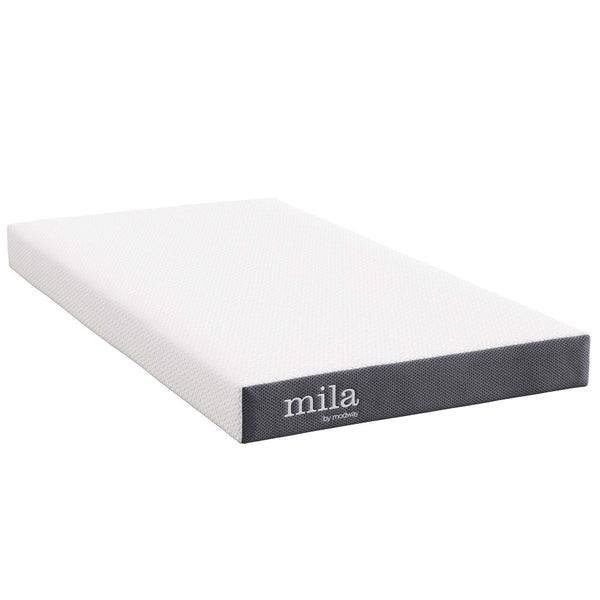 Modway Furniture Mila 6" Twin XL Mattress - Supportive Memory Foam with Breathable Cover for Comfort & Versatility MOD-5732-WHI