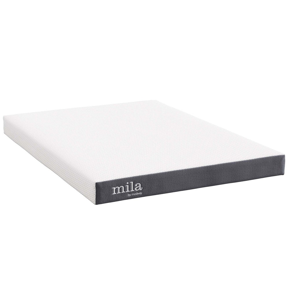 Modway Furniture Mila 6" Full Memory Foam Mattress - Ideal for Teens & Guests, Compressed for Easy Delivery & Comfort MOD-5733-WHI