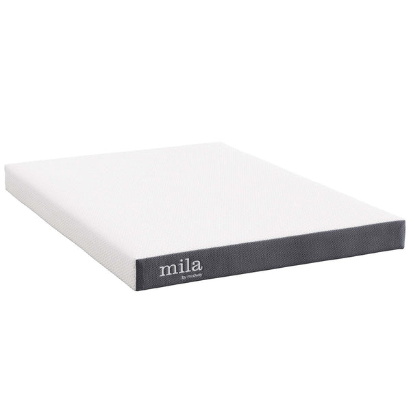 Modway Furniture Mila 6" Full XL Mattress by Modway - Comfortable Memory Foam for Sound Sleep, Ideal for Teens & Guests MOD-5734-WHI