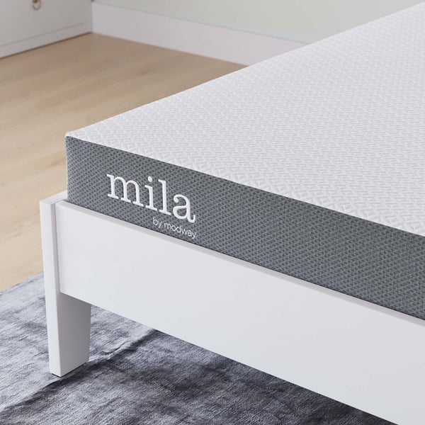 Modway Furniture Mila 6" Full XL Mattress by Modway - Comfortable Memory Foam for Sound Sleep, Ideal for Teens & Guests MOD-5734-WHI