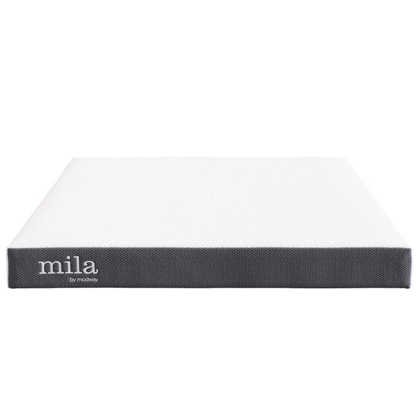 Modway Furniture Mila 6" Full XL Mattress by Modway - Comfortable Memory Foam for Sound Sleep, Ideal for Teens & Guests MOD-5734-WHI