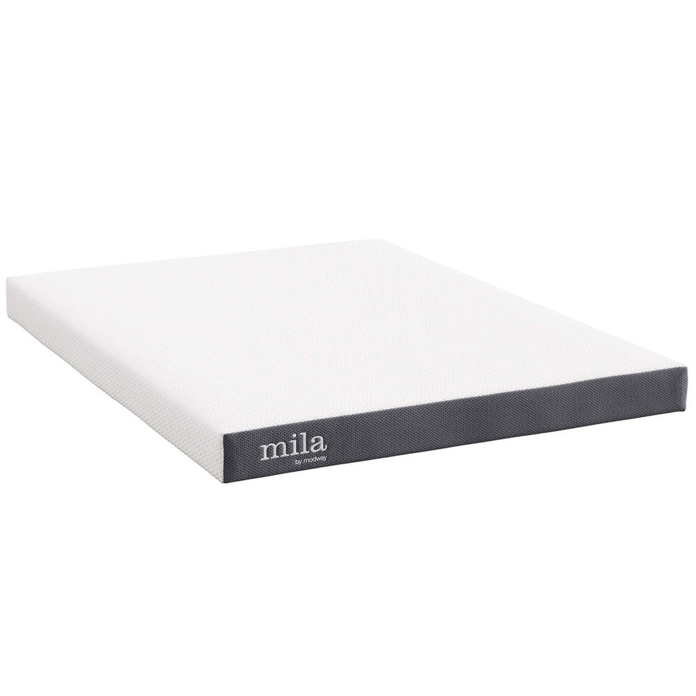 Modway Furniture Mila 6" Queen Mattress - Premium Memory Foam, Breathable Cover, CertiPUR-US Certified for Ultimate Comfort MOD-5735-WHI