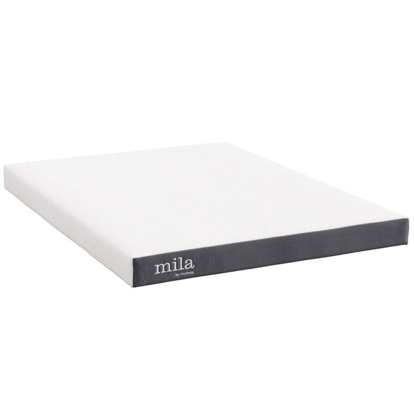 Modway Furniture Mila 6" Queen Mattress - Premium Memory Foam, Breathable Cover, CertiPUR-US Certified for Ultimate Comfort MOD-5735-WHI