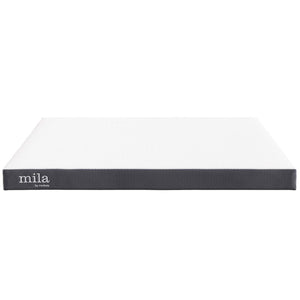 Modway Furniture Mila 6" King Mattress - Memory Foam Comfort for Restorative Sleep, CertiPUR Foam, Easy Setup & Delivery MOD-5736-WHI