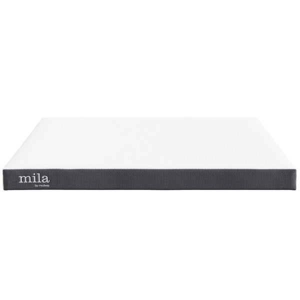 Modway Furniture Mila 6" King Mattress - Memory Foam Comfort for Restorative Sleep, CertiPUR Foam, Easy Setup & Delivery MOD-5736-WHI