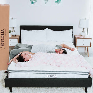 Modway Furniture Jenna 10" Queen Hybrid Mattress with Pocket Coils & Foam - Cool, Supportive Sleep for All Types MOD-5770-WHI