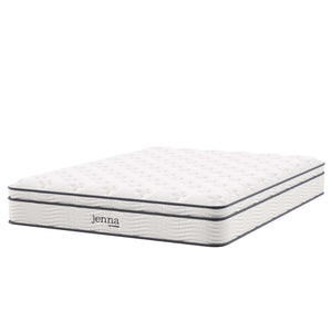 Modway Furniture Jenna 10" Hybrid King Mattress - Breathable Foam & Innerspring, Motion Isolation, Cool Comfort Design MOD-5771-WHI