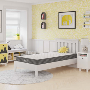 Modway Furniture Kate 6" Twin Mattress - Lightweight Comfort with Bonnell Springs for Kids, Guests & Small Spaces MOD-5772-WHI