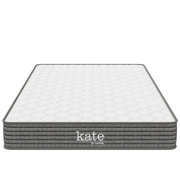 Modway Furniture Kate 6" Twin Mattress - Lightweight Comfort with Bonnell Springs for Kids, Guests & Small Spaces MOD-5772-WHI
