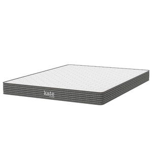 Modway Furniture Kate 6" Queen Mattress - Low-Profile Spring Support & Plush Comfort Layer for Restful Sleep Experience MOD-5774-WHI