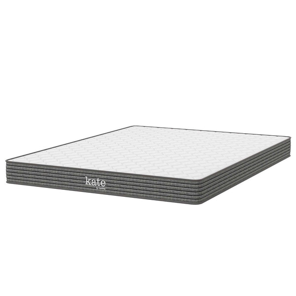 Modway Furniture Kate 6" Queen Mattress - Low-Profile Spring Support & Plush Comfort Layer for Restful Sleep Experience MOD-5774-WHI