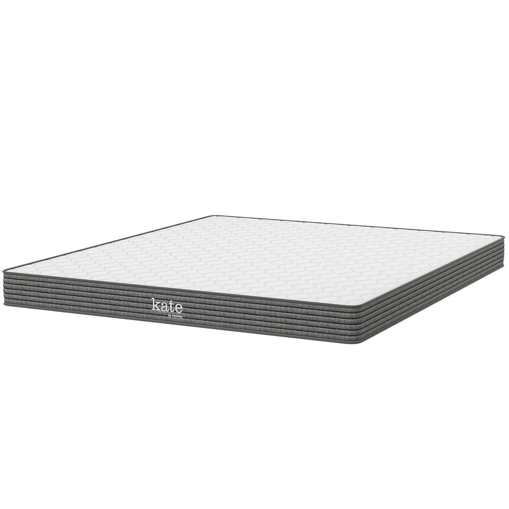 Modway Furniture Kate 6" King Mattress - Pressure Relief, Plush Comfort, & Durable Support for Restful Sleep Every Night MOD-5775-WHI