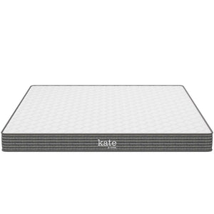 Modway Furniture Kate 6" King Mattress - Pressure Relief, Plush Comfort, & Durable Support for Restful Sleep Every Night MOD-5775-WHI