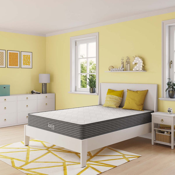 Modway Furniture Kate 8" Full Mattress by Modway - Pressure-Relieving Comfort, Durable Support & Easy Setup Included! MOD-5777-WHI