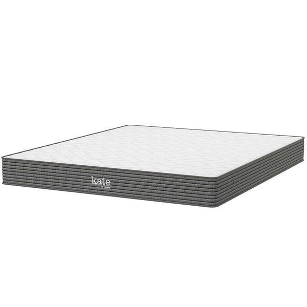 Modway Furniture Kate 8" King Mattress by Modway - Plush Comfort with Bonnell Spring Support for Restorative Sleep MOD-5779-WHI