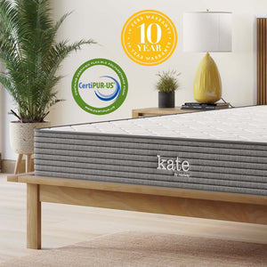 Modway Furniture Kate 8" King Mattress by Modway - Plush Comfort with Bonnell Spring Support for Restorative Sleep MOD-5779-WHI