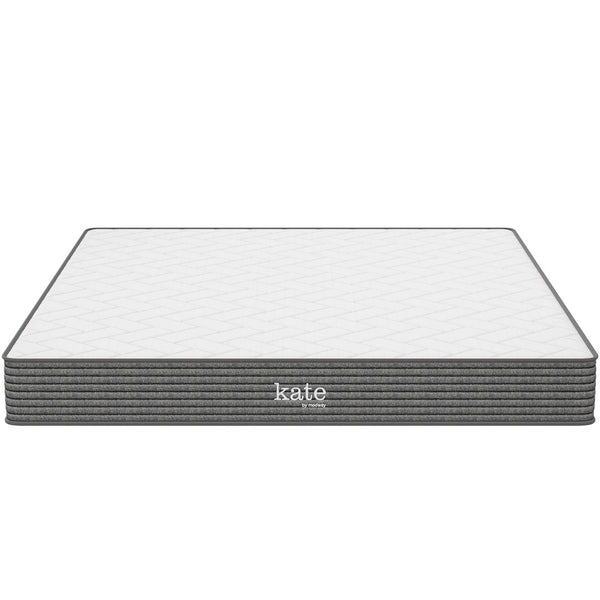 Modway Furniture Kate 8" King Mattress by Modway - Plush Comfort with Bonnell Spring Support for Restorative Sleep MOD-5779-WHI