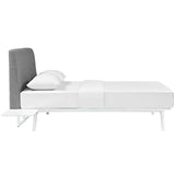 Modway Furniture Tracy 3 Piece Queen Bedroom Set White Gray 84 x 94.5 x 43