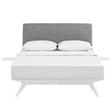 Modway Furniture Tracy 3 Piece Queen Bedroom Set White Gray 84 x 94.5 x 43