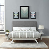 Modway Furniture Tracy 3 Piece Queen Bedroom Set White Gray 84 x 94.5 x 43