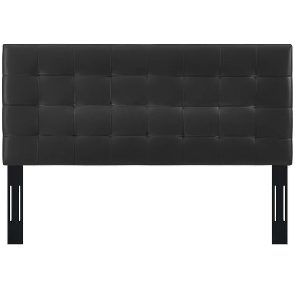 Modway Furniture Paisley Tufted Faux Leather Headboard for Full/Queen Beds - Elegant Design, Comfort & Stability MOD-5854-BLK