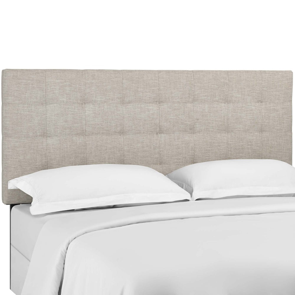 Modway Furniture Paisley Tufted Upholstered Headboard for King & California King Beds - Adjustable Height, Beige Linen MOD-5855-BEI