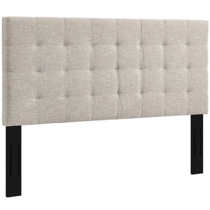 Modway Furniture Paisley Tufted Upholstered Headboard for King & California King Beds - Adjustable Height, Beige Linen MOD-5855-BEI