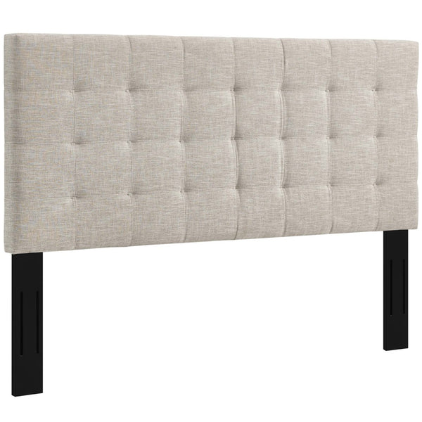 Modway Furniture Paisley Tufted Upholstered Headboard for King & California King Beds - Adjustable Height, Beige Linen MOD-5855-BEI