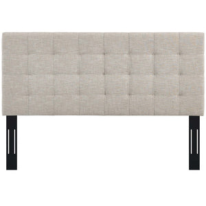 Modway Furniture Paisley Tufted Upholstered Headboard for King & California King Beds - Adjustable Height, Beige Linen MOD-5855-BEI