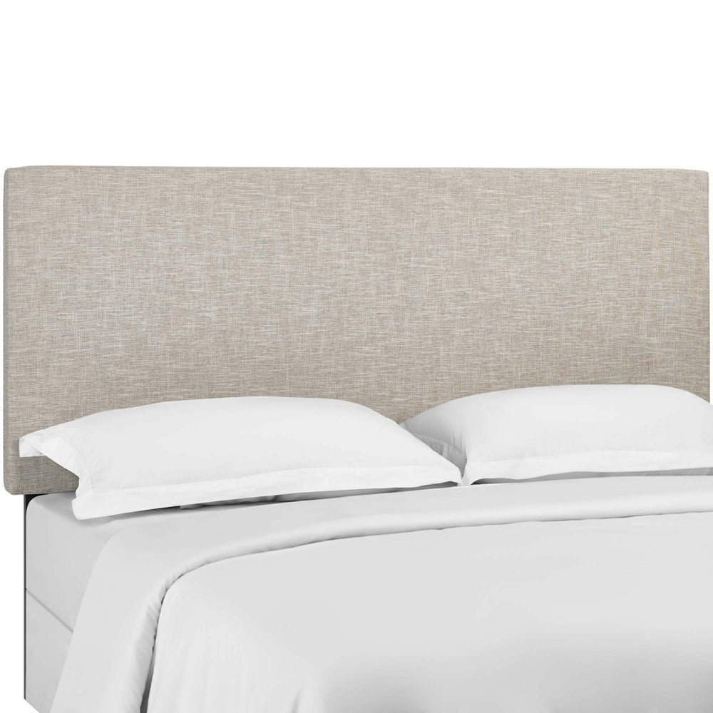 Modway Furniture Taylor Upholstered Linen Fabric Headboard for Full/Queen Beds - Stylish Comfort & Easy Assembly Beige MOD-5880-BEI