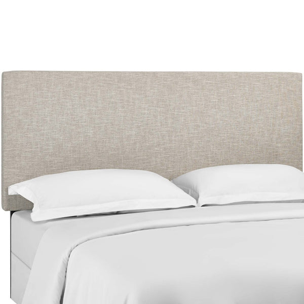 Modway Furniture Taylor Upholstered Linen Fabric Headboard for Full/Queen Beds - Stylish Comfort & Easy Assembly Beige MOD-5880-BEI