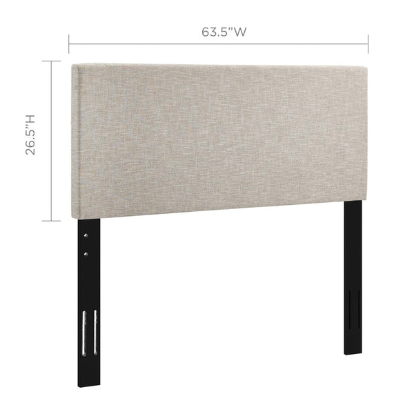 Modway Furniture Taylor Upholstered Linen Fabric Headboard for Full/Queen Beds - Stylish Comfort & Easy Assembly Beige MOD-5880-BEI