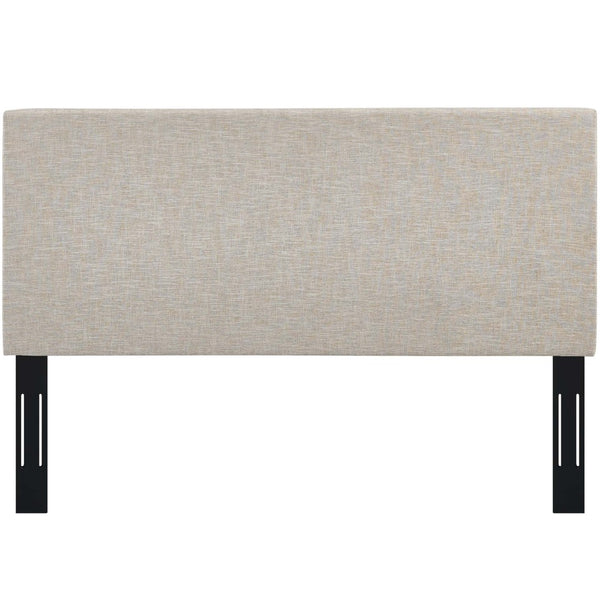 Modway Furniture Taylor Upholstered Linen Fabric Headboard for Full/Queen Beds - Stylish Comfort & Easy Assembly Beige MOD-5880-BEI