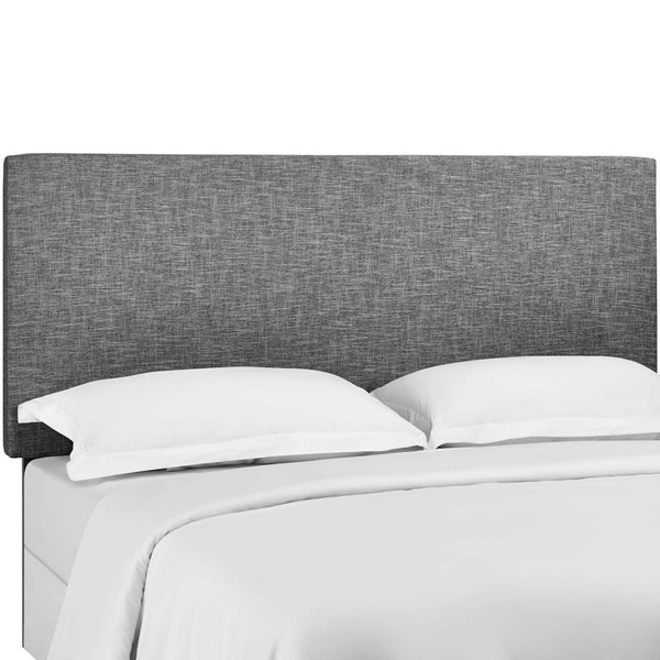 Modway Furniture Taylor Upholstered Linen Fabric Headboard for Full/Queen Beds - Stylish Comfort & Easy Assembly Light Gray MOD-5880-LGR