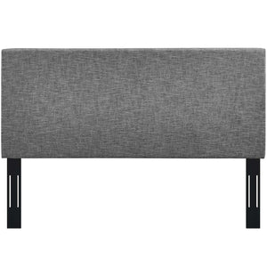 Modway Furniture Taylor Upholstered Linen Fabric Headboard for Full/Queen Beds - Stylish Comfort & Easy Assembly Light Gray MOD-5880-LGR