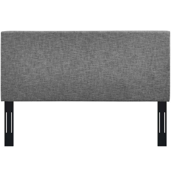 Modway Furniture Taylor Upholstered Linen Fabric Headboard for Full/Queen Beds - Stylish Comfort & Easy Assembly Light Gray MOD-5880-LGR