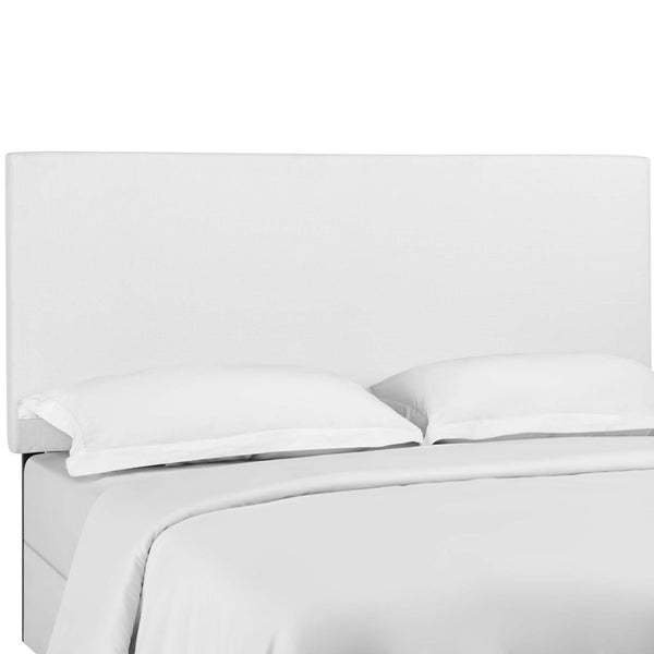 Modway Furniture Taylor Upholstered Linen Fabric Headboard for Full/Queen Beds - Stylish Comfort & Easy Assembly White MOD-5880-WHI