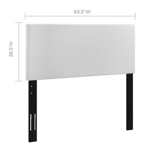 Modway Furniture Taylor Upholstered Linen Fabric Headboard for Full/Queen Beds - Stylish Comfort & Easy Assembly White MOD-5880-WHI