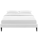 Modway Furniture Tessie Full Vinyl Bed Frame with Squared Tapered Legs White 80.5 x 57.5 x 13