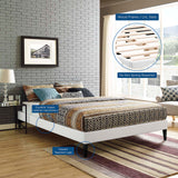 Modway Furniture Tessie Full Vinyl Bed Frame with Squared Tapered Legs White 80.5 x 57.5 x 13