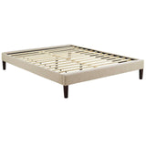Modway Furniture Tessie Full Fabric Bed Frame with Squared Tapered Legs Beige 57.5 x 80.5 x 13