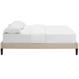 Modway Furniture Tessie Full Fabric Bed Frame with Squared Tapered Legs Beige 57.5 x 80.5 x 13