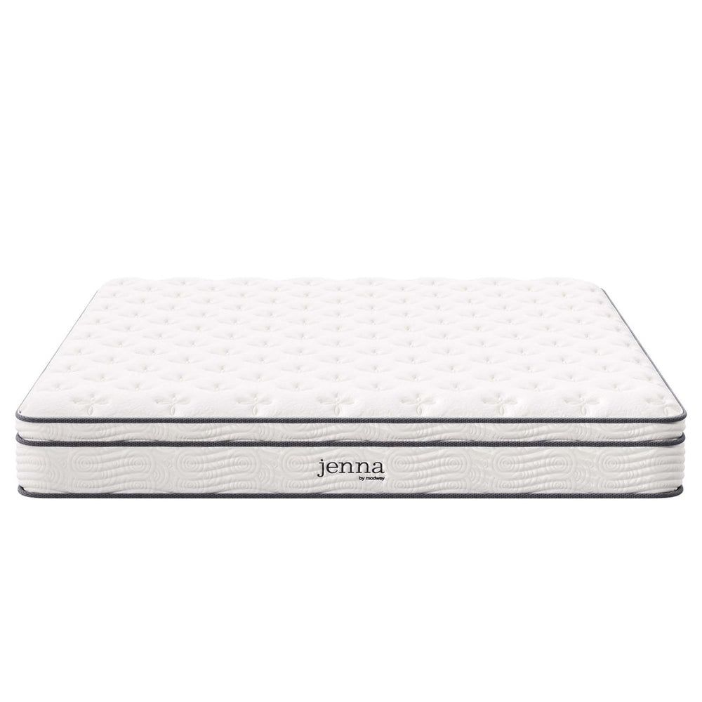 Modway Furniture Jenna 10" Hybrid California King Mattress - Comfort Foam & Supportive Innerspring for Restful Sleep MOD-6080-WHI
