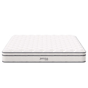 Modway Furniture Jenna 10" Hybrid California King Mattress - Comfort Foam & Supportive Innerspring for Restful Sleep MOD-6080-WHI
